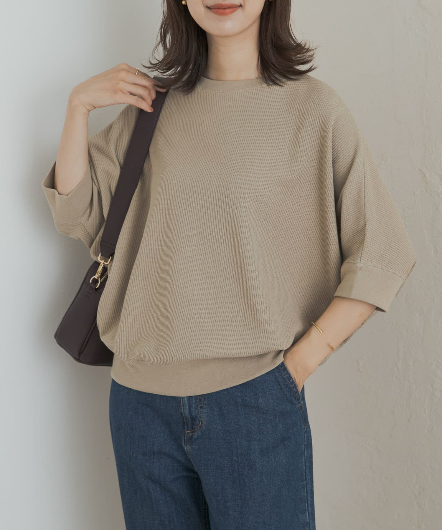 【アーバンリサーチ ドアーズ/URBAN RESEARCH DOORS】のタックフライスワイドTシャツ インテリア・キッズ・メンズ・レディースファッション・服の通販 founy(ファニー) 　ファッション　Fashion　レディースファッション　Fashion for Women　トップス・カットソー　Cut & Sew Tops　シャツ・ブラウス・オフィスカジュアル　Elegant Blouses & Button-Ups　ロングTシャツ・Tシャツ　Longline T-Shirts & Tees　2025年　2025　2025春夏・S/S　Spring/Summer 2025 SS25　ギャザー　Gathered, Ruffled　ワイド　Wide, Wide Fit　夏　Summer　S/S・春夏　SS, Spring/Summer, Warm Season　BEIGE|ID: prp329100004439036 ipo3291000000033888079