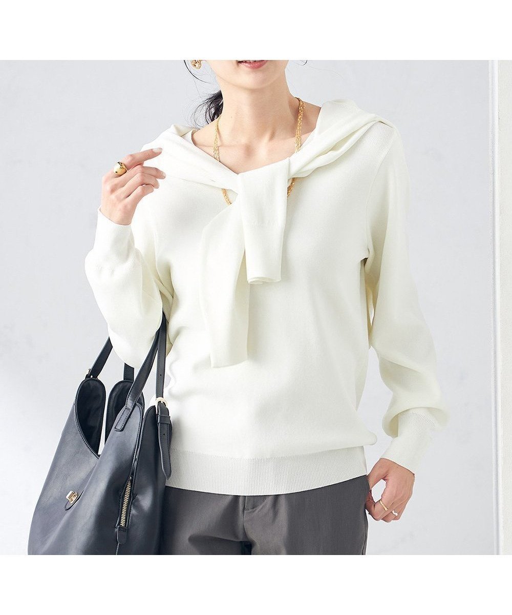 【アー ヴェー ヴェー/a.v.v】の【洗える/UVカット】Vネックパフスリーブニット 人気、トレンドファッション・服の通販 founy(ファニー) 　ファッション　Fashion　レディースファッション　WOMEN　トップス・カットソー　Tops/Tshirt　ニット　Knit Tops　Vネック　V-Neck　アンサンブル　Ensemble　洗える　Washable　カーディガン　Cardigan　ジャケット　Jacket　スラックス　Slacks　スリーブ　Sleeve　人気　Popularity　ベーシック　Basic　再入荷　Restock/Back In Stock/Re Arrival　おすすめ　Recommend　ビジネス 仕事 通勤　Business　 other-1|ID: prp329100004439198 ipo3291000000031670340