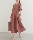 【ナチュラルクチュール/natural couture】のフレア袖カシュクールワンピース オレンジ|ID: prp329100004439494 ipo3291000000031840136