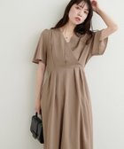 【ナチュラルクチュール/natural couture】のフレア袖カシュクールワンピース ベージュ|ID: prp329100004439494 ipo3291000000031840138