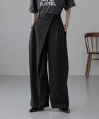 【ローリーズファーム/LOWRYS FARM】のタックワイドラップパンツ 人気、トレンドファッション・服の通販 founy(ファニー) ファッション Fashion レディースファッション WOMEN パンツ Pants シンプル Simple フロント Front ラップ Wrap ワイド Wide thumbnail ブラック|ID: prp329100004439764 ipo3291000000031018309