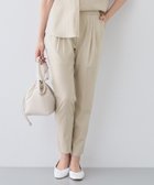 【インディヴィ/INDIVI】の待望の再入荷!【褒められパンツ/洗える】ウエストゴムタックテーパードパンツ ベージュ|ID: prp329100004439877 ipo3291000000031992022