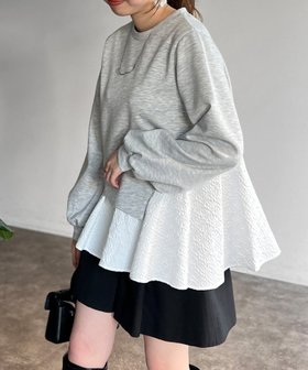 【シェトワ/Chez toi】の異素材ペプラムプルオーバー 人気、トレンドファッション・服の通販 founy(ファニー) ファッション Fashion レディースファッション WOMEN トップス・カットソー Tops/Tshirt プルオーバー Pullover おすすめ Recommend クラシカル Classical シンプル Simple デニム Denim フェミニン Feminine プチプライス・低価格 Affordable ペプラム Peplum ワイド Wide エレガント 上品 Elegant |ID:prp329100004439930