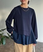 【シェトワ/Chez toi】の異素材ペプラムプルオーバー 人気、トレンドファッション・服の通販 founy(ファニー) ファッション Fashion レディースファッション WOMEN トップス・カットソー Tops/Tshirt プルオーバー Pullover おすすめ Recommend クラシカル Classical シンプル Simple デニム Denim フェミニン Feminine プチプライス・低価格 Affordable ペプラム Peplum ワイド Wide エレガント 上品 Elegant thumbnail ネイビー|ID: prp329100004439930 ipo3291000000031019732