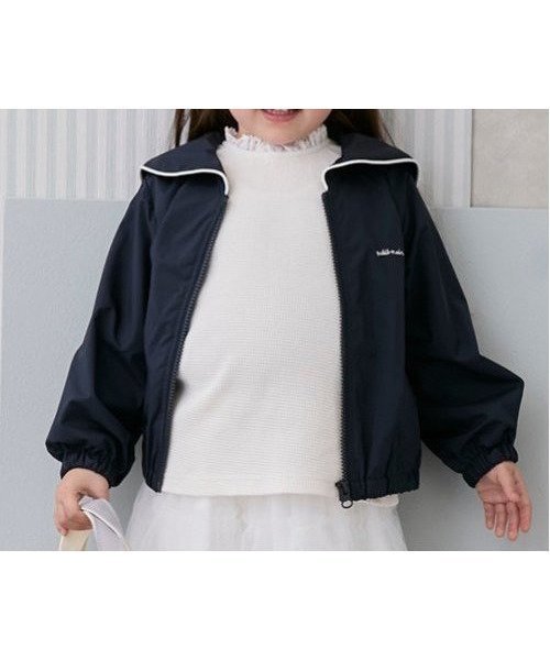 【その他のブランド/Other】の【撥水加工】セーラーブルゾン(キッズサイズ) インテリア・キッズ・メンズ・レディースファッション・服の通販 founy(ファニー) 　ファッション　Fashion　キッズファッション　KIDS　ブルゾン　Blouson　ポケット　Pocket　紺|ID: prp329100004439950 ipo3291000000031886673