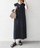 【シップス フォー ウィメン/SHIPS】のSHIPS any 洗濯機可能 USAコットン ヘンリーネック Aライン ワンピース ブラック|ID: prp329100004440434 ipo3291000000031620993
