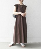 【シップス フォー ウィメン/SHIPS】のSHIPS any 洗濯機可能 USAコットン ヘンリーネック Aライン ワンピース ブラウン|ID: prp329100004440434 ipo3291000000031620996