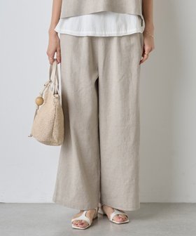 【ビアズリー/BEARDSLEY】のウエストリブリネンパンツ 人気、トレンドファッション・服の通販 founy(ファニー) ファッション Fashion レディースファッション Fashion for Women パンツ Pants & Trousers 洗える Machine Washable カットソー Cut and Sewn Top ジャケット Jacket, Outerwear セットアップ Set-Up, Coordinated Outfit 定番 Standard, Basic Item リネン Linen, Linen Fabric ワイド Wide, Wide Fit 夏 Summer |ID:prp329100004440463