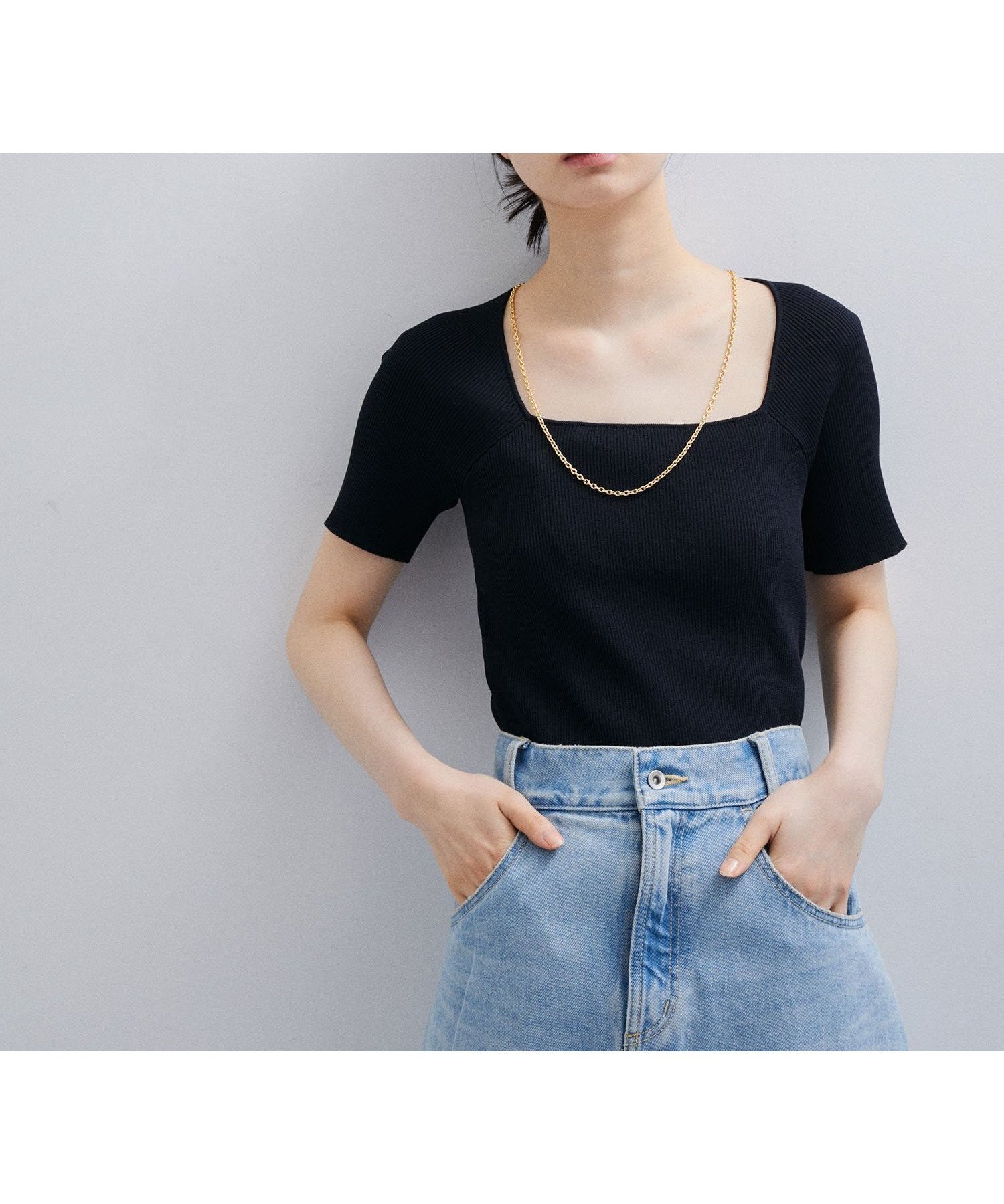 【アダム エ ロペ/ADAM ET ROPE'】のリブニットTEE 人気、トレンドファッション・服の通販 founy(ファニー) 　ファッション　Fashion　レディースファッション　WOMEN　トップス・カットソー　Tops/Tshirt　ニット　Knit Tops　インナー　Inner　コンパクト　Compact　ジャケット　Jacket　スラックス　Slacks　デコルテ　Decolletage　デニム　Denim　フェミニン　Feminine　ポケット　Pocket　リブニット　Rib Knit　ロング　Long　A/W・秋冬　Aw・Autumn/Winter・Fw・Fall-Winter　2024年　2024　2024-2025秋冬・A/W　Aw/Autumn/Winter/Fw/Fall/2024-2025　 other-1|ID: prp329100004440887 ipo3291000000031033272