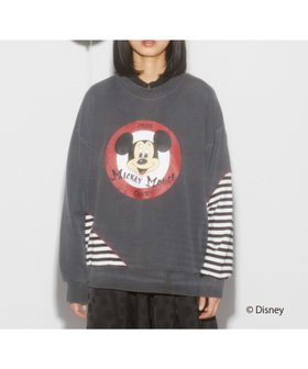 【フラボア/FRAPBOIS】のリメイクスウェット FRAPBOIS MICKEY MOUSEコレクション 人気、トレンドファッション・服の通販 founy(ファニー) ファッション Fashion レディースファッション WOMEN トップス・カットソー Tops/Tshirt パーカ Sweats スウェット Sweat キャラクター Character コレクション Collection スウェット Sweat スペシャル Special ドッキング Docking ハンド Hand プリント Print ボーダー Border リラックス Relax ヴィンテージ Vintage |ID:prp329100004442149