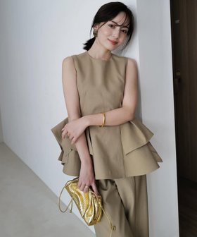 【アニュアンス/anuans】 オブジェクトフレアトップス人気、トレンドファッション・服の通販 founy(ファニー) ファッション Fashion レディースファッション WOMEN トップス・カットソー Tops/Tshirt コンパクト Compact セットアップ Set Up トリプル Triple ドレープ Drape パターン Pattern フリル Frills ペプラム Peplum |ID:prp329100004443974