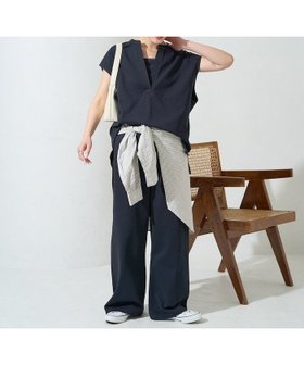 【フリークスストア/FREAK'S STORE】のVネックフレンチスリーブパンツセットアップ(カットソー・イージーパンツ)【限定展開】 25SS 人気、トレンドファッション・服の通販 founy(ファニー) ファッション Fashion レディースファッション Fashion for Women セットアップ Matching Sets レディースパンツ・ボトムス Pants & Trousers / Bottoms アクセサリー Fashion Accessories カットソー Cut and Sewn Top キャップ Cap, Baseball Cap サンダル Sandals, Summer Shoes ストレート Straight, Straight Cut スリーブ Sleeve, Long Sleeve / Short Sleeve セットアップ Set-Up, Coordinated Outfit 人気 Popular, Best Seller ビッグ Big, Oversized フレンチ French, French Style リラックス Relax, Relaxed Fit ワイド Wide, Wide Fit S/S・春夏 SS, Spring/Summer, Warm Season 夏 Summer エレガント 上品 Elegant 2025年 2025 2025春夏・S/S Spring/Summer 2025 SS25 |ID:prp329100004444366