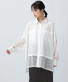 【レプシィム ローリーズファーム/LEPSIM LOWRYS FARM】の切り替えポンチョシャツ 人気、トレンドファッション・服の通販 founy(ファニー) ファッション Fashion レディースファッション Fashion for Women アウター Coat / Outerwear Collection ポンチョ・ケープコート Ponchos & Capes トップス・カットソー Cut & Sew Tops シャツ・ブラウス・オフィスカジュアル Elegant Blouses & Button-Ups おすすめ Recommended / Our Picks シアー Sheer, See-Through デニム Denim, Jeans Material ドッキング Docking, Mixed Material 春 Spring thumbnail オフホワイト×レース06|ID: prp329100004445408 ipo3291000000033913778