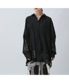 【レプシィム ローリーズファーム/LEPSIM LOWRYS FARM】の切り替えポンチョシャツ 人気、トレンドファッション・服の通販 founy(ファニー) ファッション Fashion レディースファッション Fashion for Women アウター Coat / Outerwear Collection ポンチョ・ケープコート Ponchos & Capes トップス・カットソー Cut & Sew Tops シャツ・ブラウス・オフィスカジュアル Elegant Blouses & Button-Ups おすすめ Recommended / Our Picks シアー Sheer, See-Through デニム Denim, Jeans Material ドッキング Docking, Mixed Material 春 Spring thumbnail ブラック×レース09|ID: prp329100004445408 ipo3291000000033913779