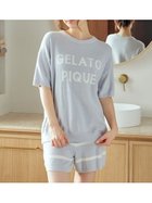 【ジェラート ピケ/gelato pique】のスムーズィーロゴジャガードプルオーバー ショートパンツセット BLU[086]|ID: prp329100004445739 ipo3291000000031707639