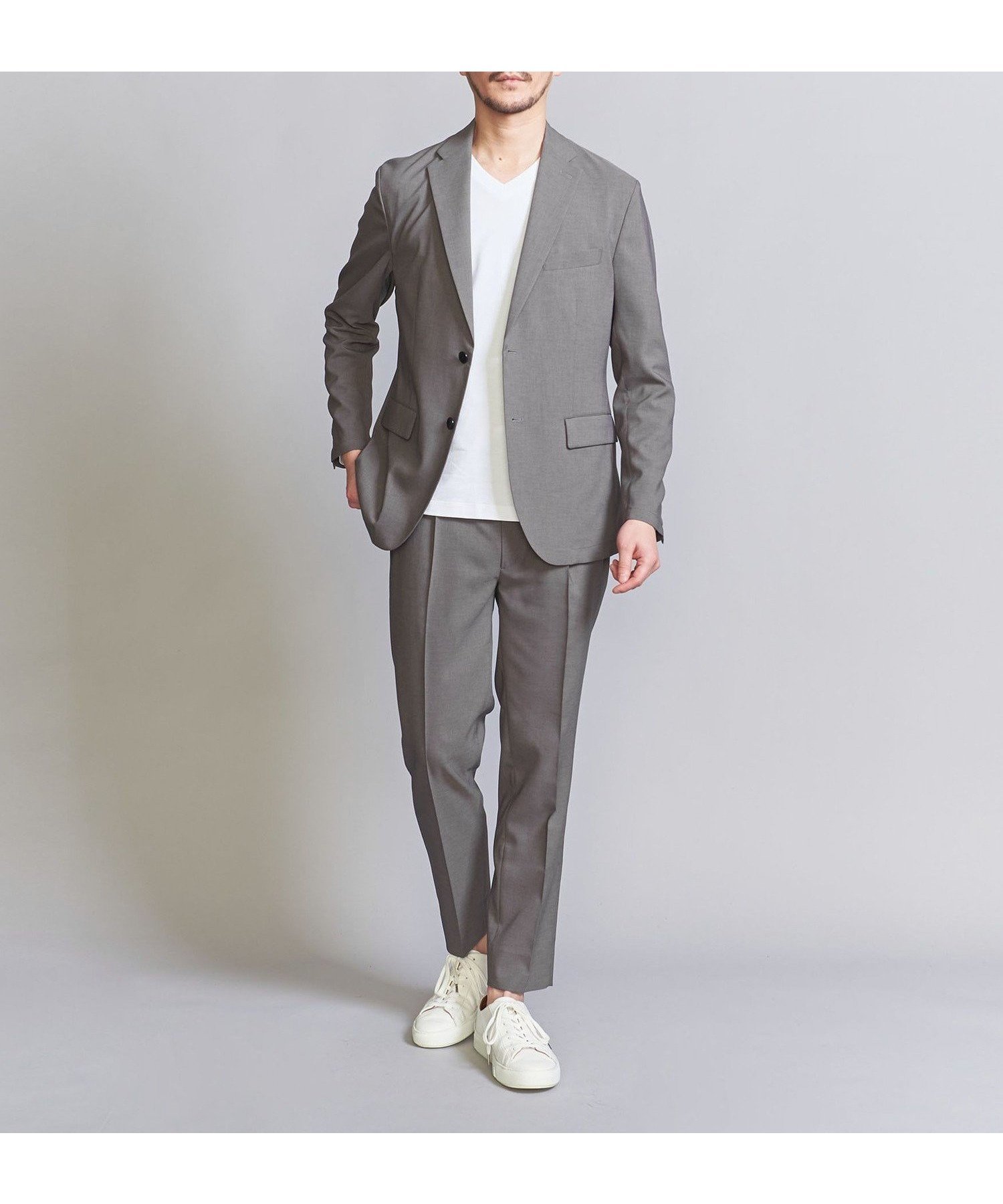 【ビューティ&ユース ユナイテッドアローズ/BEAUTY&YOUTH / UNITED ARROWS / MEN】の【WEB限定 WARDROBE SMART】 Reflax ポプリン ジャケット イージーパンツ インテリア・キッズ・メンズ・レディースファッション・服の通販 founy(ファニー) 　ファッション　Fashion　メンズファッション　MEN　ボトムス　Bottoms/Men　インナー　Inner　ウォッシャブル　Washable　コイン　Coin　サマー　Summer　シェイプ　Shape　ショルダー　Shoulder　ジャケット　Jacket　スマート　Smart　セットアップ　Set Up　バランス　Balance　ファブリック　Fabric　フィット　Fit　フラップ　Flap　プリーツ　Pleats　ポケット　Pocket　ミドル　Middle　おすすめ　Recommend　エレガント 上品　Elegant　入学式　Entrance Ceremony　卒業式　Graduation Ceremony　MD.GRAY|ID: prp329100004446049 ipo3291000000032144186