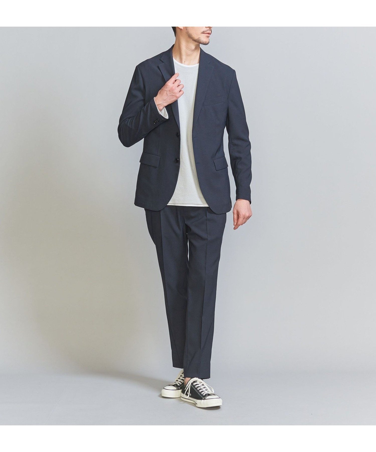 【ビューティ&ユース ユナイテッドアローズ/BEAUTY&YOUTH / UNITED ARROWS / MEN】の【WEB限定 WARDROBE SMART】 Reflax ポプリン ジャケット イージーパンツ インテリア・キッズ・メンズ・レディースファッション・服の通販 founy(ファニー) 　ファッション　Fashion　メンズファッション　MEN　ボトムス　Bottoms/Men　インナー　Inner　ウォッシャブル　Washable　コイン　Coin　サマー　Summer　シェイプ　Shape　ショルダー　Shoulder　ジャケット　Jacket　スマート　Smart　セットアップ　Set Up　バランス　Balance　ファブリック　Fabric　フィット　Fit　フラップ　Flap　プリーツ　Pleats　ポケット　Pocket　ミドル　Middle　おすすめ　Recommend　エレガント 上品　Elegant　入学式　Entrance Ceremony　卒業式　Graduation Ceremony　NAVY|ID: prp329100004446049 ipo3291000000032144193