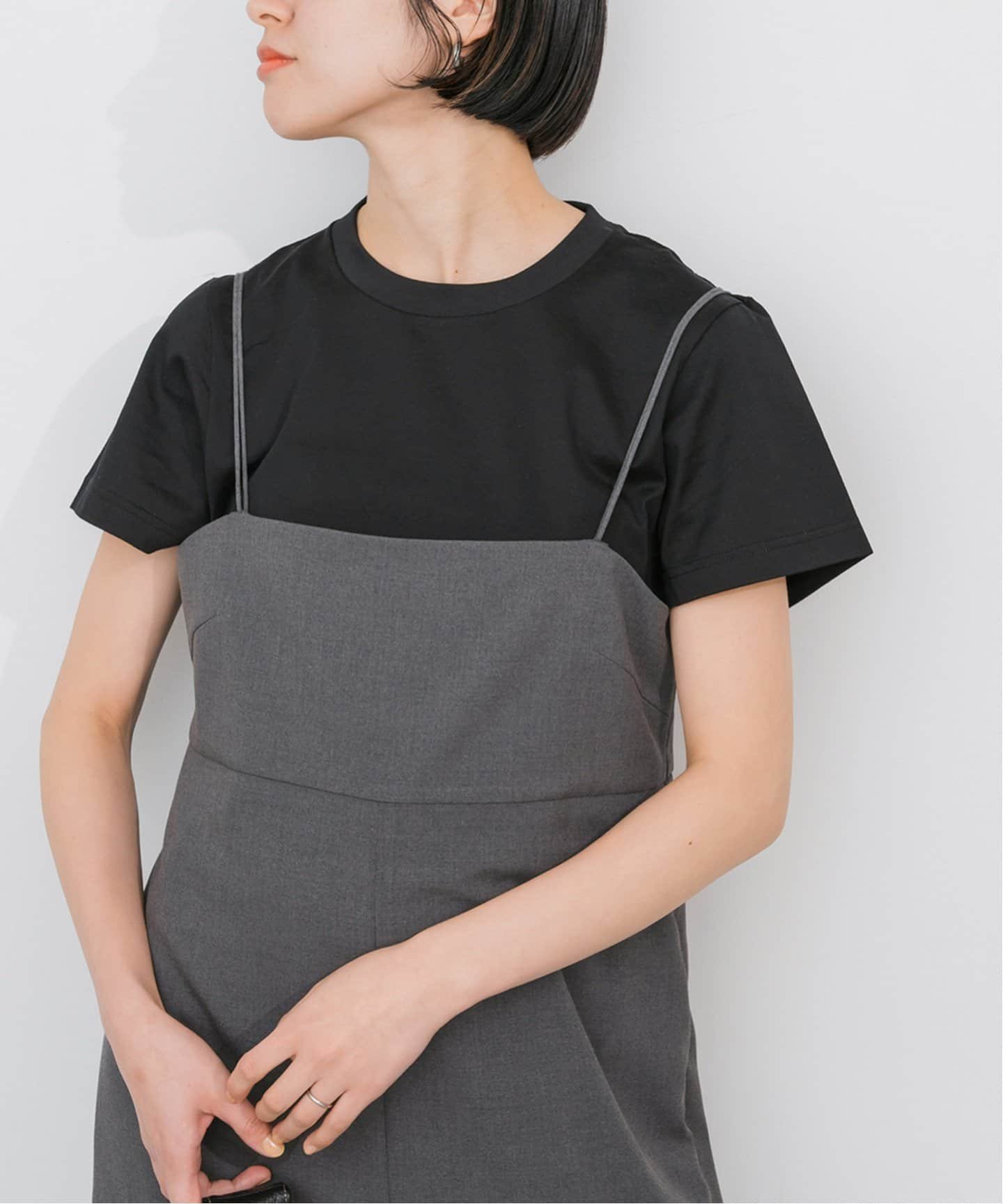 【スピック&スパン/Spick & Span】の《追加》ファインコットンTシャツ インテリア・キッズ・メンズ・レディースファッション・服の通販 founy(ファニー) 　ファッション　Fashion　レディースファッション　Ladies' Fashion Online　トップス・カットソー　Tops/Tshirt　シャツ/ブラウス　Shirts/Blouses　ロング / Tシャツ　T-Shirts　再入荷　Restock/Back In Stock/Re Arrival　ブラック|ID: prp329100004448096 ipo3291000000032679449