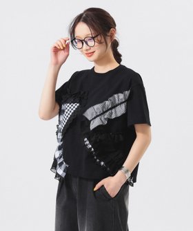 【ビームス ウイメン/BEAMS】の【別注】TORI-TO / コラージュ Tシャツ 人気、トレンドファッション・服の通販 founy(ファニー) ファッション Fashion レディースファッション WOMEN トップス・カットソー Tops/Tshirt シャツ/ブラウス Shirts/Blouses ロング / Tシャツ T-Shirts ギンガム Gingham シンプル Simple ストレート Straight チェック Check デニム Denim ハンド Hand フリル Frills フロント Front 別注 Special Order |ID:prp329100004448224