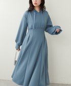 【ナチュラルクチュール/natural couture】の【WEB限定】ハイウエストダンボールフード付きワンピース ブルー|ID: prp329100004448701 ipo3291000000031963974