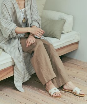 【アーバンリサーチ ドアーズ/URBAN RESEARCH DOORS】のリネンイージーパンツ 人気、トレンドファッション・服の通販 founy(ファニー) ファッション Fashion レディースファッション WOMEN パンツ Pants 2025年 2025 2025春夏・S/S Ss,Spring/Summer,2025 サンダル Sandals ジャケット Jacket ストレート Straight ノースリーブ No Sleeve フェミニン Feminine フラット Flat リネン Linen ワイド Wide エレガント 上品 Elegant 夏 Summer S/S・春夏 Ss・Spring/Summer |ID:prp329100004449810