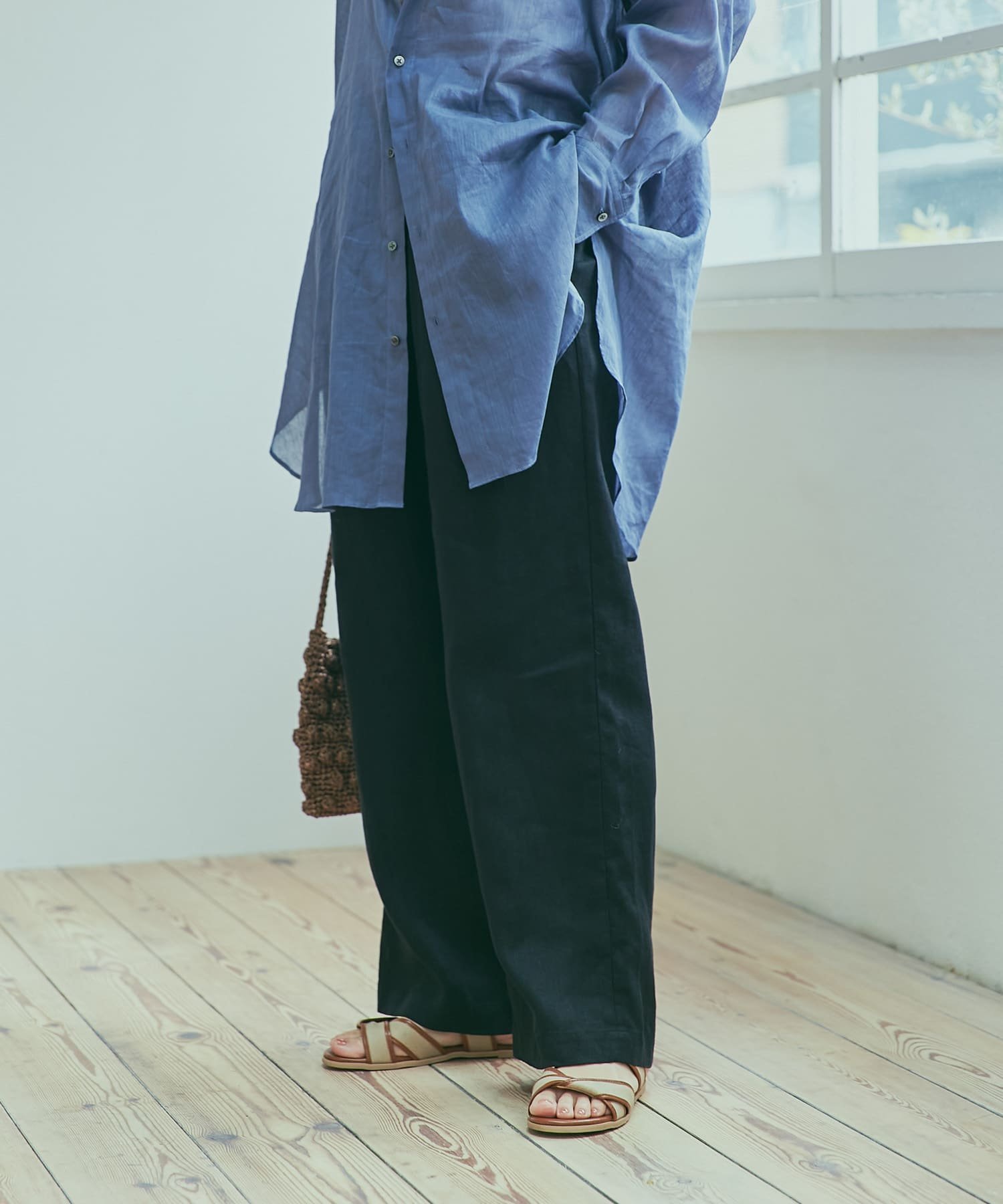 【アーバンリサーチ ドアーズ/URBAN RESEARCH DOORS】のリネンイージーパンツ インテリア・キッズ・メンズ・レディースファッション・服の通販 founy(ファニー) 　ファッション　Fashion　レディースファッション　WOMEN　パンツ　Pants　2025年　2025　2025春夏・S/S　Ss,Spring/Summer,2025　サンダル　Sandals　ジャケット　Jacket　ストレート　Straight　ノースリーブ　No Sleeve　フェミニン　Feminine　フラット　Flat　リネン　Linen　ワイド　Wide　エレガント 上品　Elegant　夏　Summer　S/S・春夏　Ss・Spring/Summer　BLACK|ID: prp329100004449810 ipo3291000000032403775