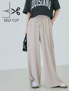 【コカ/COCA】のカットオフ細リブワイドパンツ Lt.beige|ID: prp329100004451975 ipo3291000000031783884