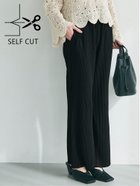 【コカ/COCA】のカットオフ細リブワイドパンツ Black|ID: prp329100004451975 ipo3291000000031783894