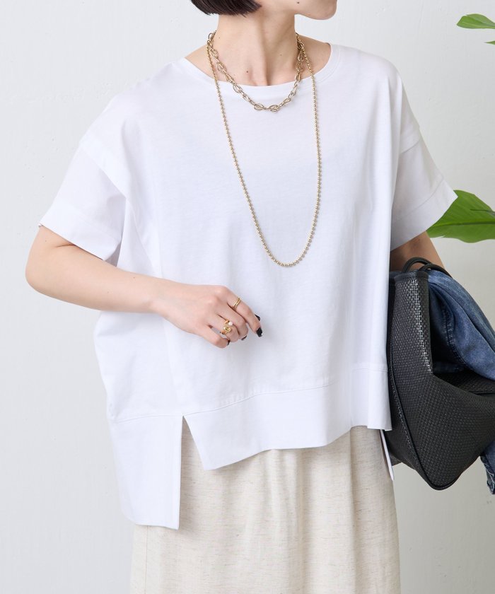 【その他のブランド/Other】の【新色登場】【サラサラ素材で涼しく着れる】ビッグ変形Tシャツ インテリア・キッズ・メンズ・レディースファッション・服の通販 founy(ファニー) https://founy.com/ ファッション Fashion レディースファッション WOMEN トップス・カットソー Tops/Tshirt シャツ/ブラウス Shirts/Blouses ロング / Tシャツ T-Shirts イエロー Yellow コンシャス Conscious スリット Slit ビッグ Big ベーシック Basic ボトム Bottom 夏 Summer |ID: prp329100004454134 ipo3291000000032129771
