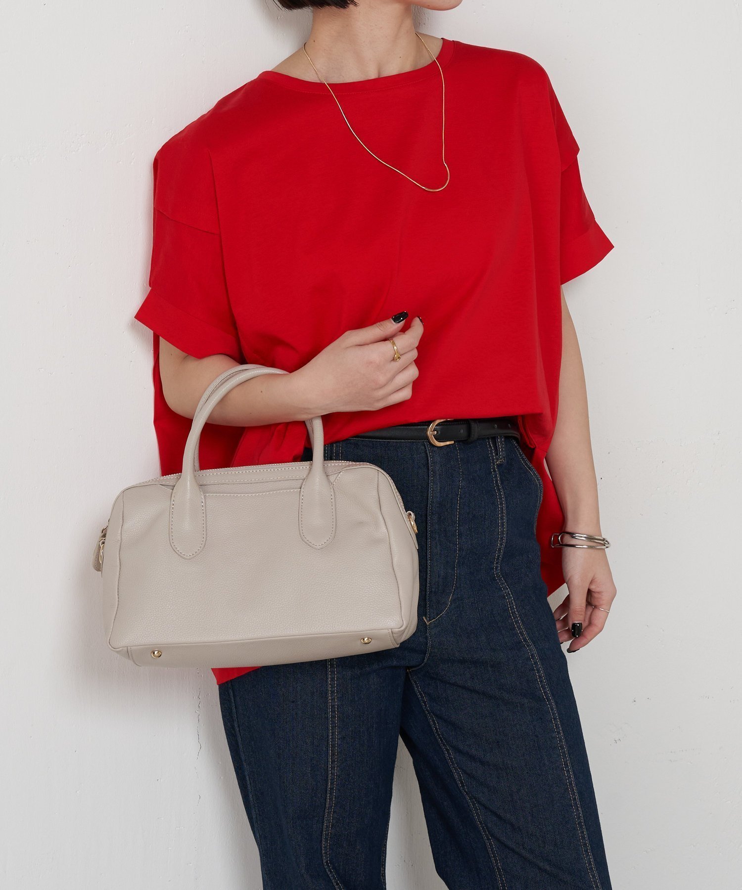【その他のブランド/Other】の【新色登場】【サラサラ素材で涼しく着れる】ビッグ変形Tシャツ インテリア・キッズ・メンズ・レディースファッション・服の通販 founy(ファニー) 　ファッション　Fashion　レディースファッション　WOMEN　トップス・カットソー　Tops/Tshirt　シャツ/ブラウス　Shirts/Blouses　ロング / Tシャツ　T-Shirts　イエロー　Yellow　キャミソール　Camisole　コンシャス　Conscious　スクエア　Square　スリット　Slit　タンク　Tank　ビッグ　Big　ベーシック　Basic　ボトム　Bottom　おすすめ　Recommend　夏　Summer　レッド|ID: prp329100004454134 ipo3291000000032129779