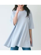 【コカ/COCA】のエンボス加工半袖チュニック Lt.blue|ID: prp329100004455548 ipo3291000000031957102