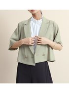 【ヴァン/Vin】のクロップド丈ハーフスリーブジャケット サンドベージュ|ID: prp329100004455857 ipo3291000000033910220