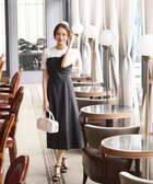 【プロポーション ボディドレッシング/PROPORTION BODY DRESSING】のリボンディテールドッキングワンピース ブラック×エクリュ|ID: prp329100004457081 ipo3291000000032677321