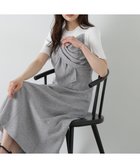 【プロポーション ボディドレッシング/PROPORTION BODY DRESSING】のリボンディテールドッキングワンピース グレー×エクリュ|ID: prp329100004457081 ipo3291000000032677323