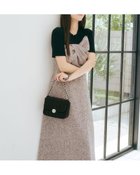 【プロポーション ボディドレッシング/PROPORTION BODY DRESSING】のリボンディテールドッキングワンピース ブラウン×ブラック|ID: prp329100004457081 ipo3291000000032677324