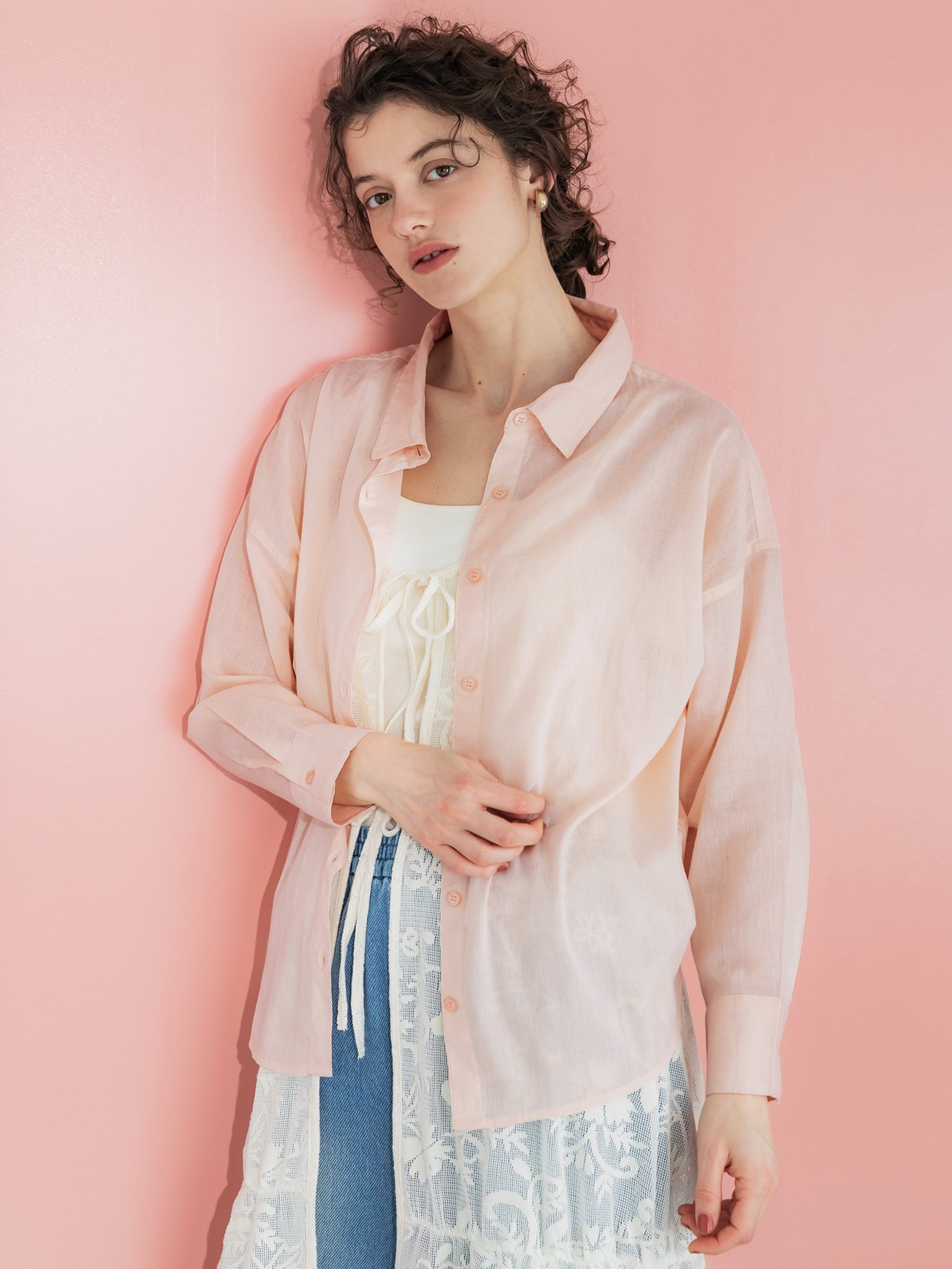 【コカ/COCA】のガーゼシャツ インテリア・キッズ・メンズ・レディースファッション・服の通販 founy(ファニー) 　ファッション　Fashion　レディースファッション　WOMEN　トップス・カットソー　Tops/Tshirt　シャツ/ブラウス　Shirts/Blouses　インド　India　キャミソール　Camisole　タンク　Tank　なめらか　Smooth　ポケット　Pocket　羽織　Haori　おすすめ　Recommend　夏　Summer　エレガント 上品　Elegant　Lt.pink|ID: prp329100004457880 ipo3291000000032307401