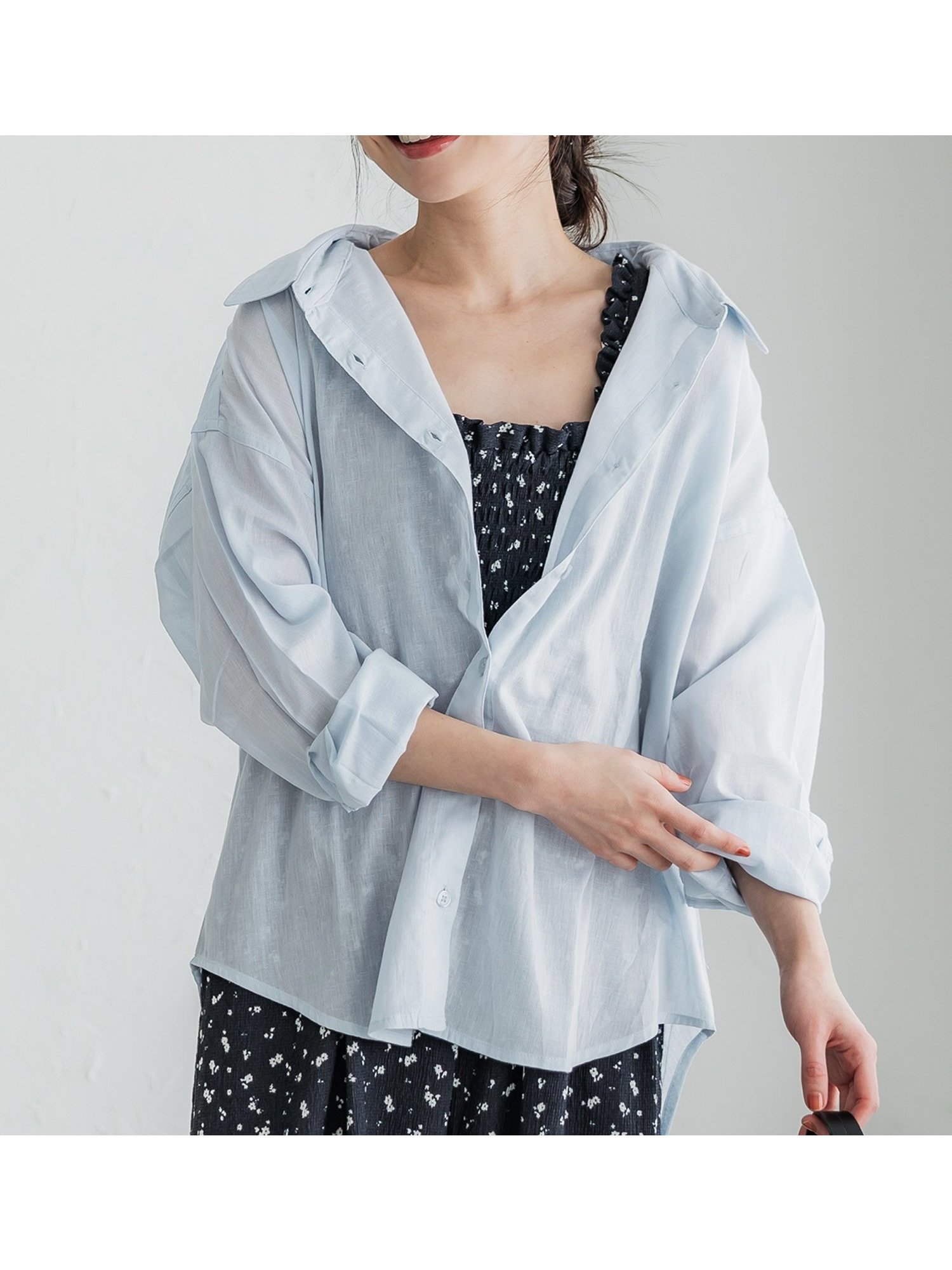 【コカ/COCA】のガーゼシャツ インテリア・キッズ・メンズ・レディースファッション・服の通販 founy(ファニー) 　ファッション　Fashion　レディースファッション　WOMEN　トップス・カットソー　Tops/Tshirt　シャツ/ブラウス　Shirts/Blouses　インド　India　キャミソール　Camisole　タンク　Tank　なめらか　Smooth　ポケット　Pocket　羽織　Haori　おすすめ　Recommend　夏　Summer　エレガント 上品　Elegant　Lt.blue|ID: prp329100004457880 ipo3291000000032307403