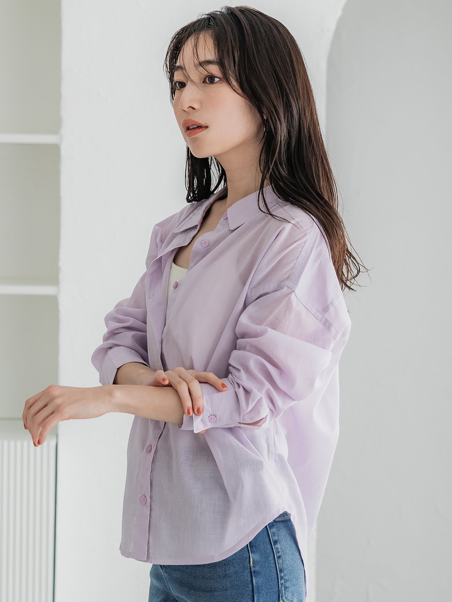 【コカ/COCA】のガーゼシャツ インテリア・キッズ・メンズ・レディースファッション・服の通販 founy(ファニー) 　ファッション　Fashion　レディースファッション　WOMEN　トップス・カットソー　Tops/Tshirt　シャツ/ブラウス　Shirts/Blouses　インド　India　キャミソール　Camisole　タンク　Tank　なめらか　Smooth　ポケット　Pocket　羽織　Haori　おすすめ　Recommend　夏　Summer　エレガント 上品　Elegant　Lavender|ID: prp329100004457880 ipo3291000000032307410