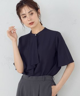 【コムサイズム/COMME CA ISM】のボウタイ風 半袖ブラウス 人気、トレンドファッション・服の通販 founy(ファニー) ファッション Fashion レディースファッション WOMEN トップス・カットソー Tops/Tshirt シャツ/ブラウス Shirts/Blouses おすすめ Recommend ジョーゼット Georgette ドレープ Drape フレアースリーブ Flared Sleeves ポケット Pocket エレガント 上品 Elegant 半袖 Short Sleeve 夏 Summer ビジネス 仕事 通勤 Business |ID:prp329100004457892