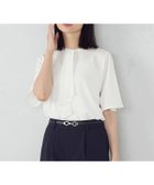 【コムサイズム/COMME CA ISM】のボウタイ風 半袖ブラウス ホワイト|ID: prp329100004457892 ipo3291000000032755261