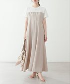 【ナチュラルクチュール/natural couture】のレイヤード風カットジョーゼットワンピース グレイッシュベージュ|ID: prp329100004457950 ipo3291000000031767780