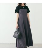 【ナチュラルクチュール/natural couture】のレイヤード風カットジョーゼットワンピース グレー|ID: prp329100004457950 ipo3291000000031767781