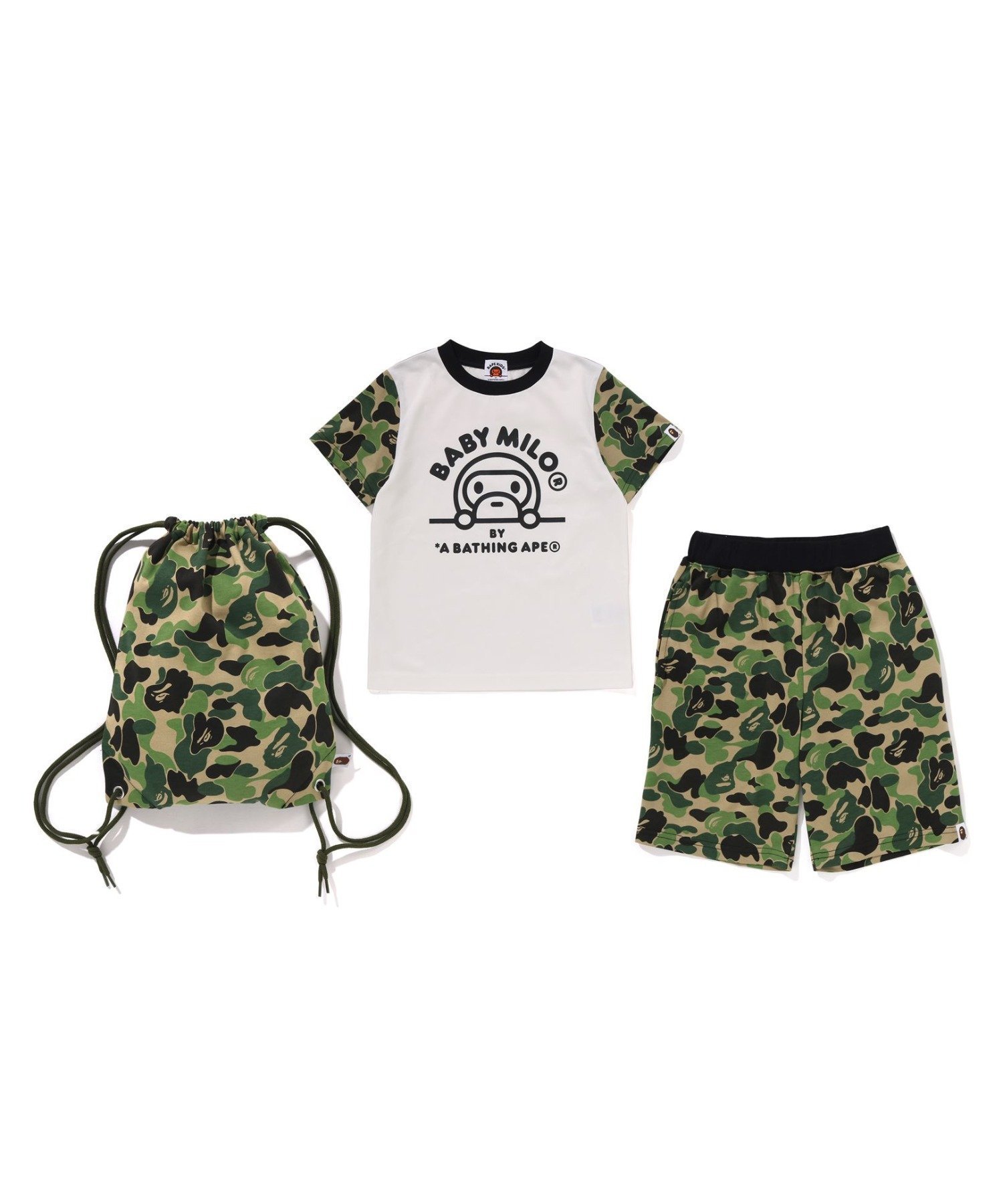 【その他のブランド/Other】のABC CAMO BABY MILO KIDS GIFT SET インテリア・キッズ・メンズ・レディースファッション・服の通販 founy(ファニー) 　ファッション　Fashion　キッズファッション　KIDS　ギフト プレゼント　Gift Present　ショーツ　Shorts　ショート　Short　スリーブ　Sleeve　フィット　Fit　フロント　Front　プリント　Print　ラバー　Rubber　レギュラー　Regular　GREEN|ID: prp329100004458101 ipo3291000000031848752