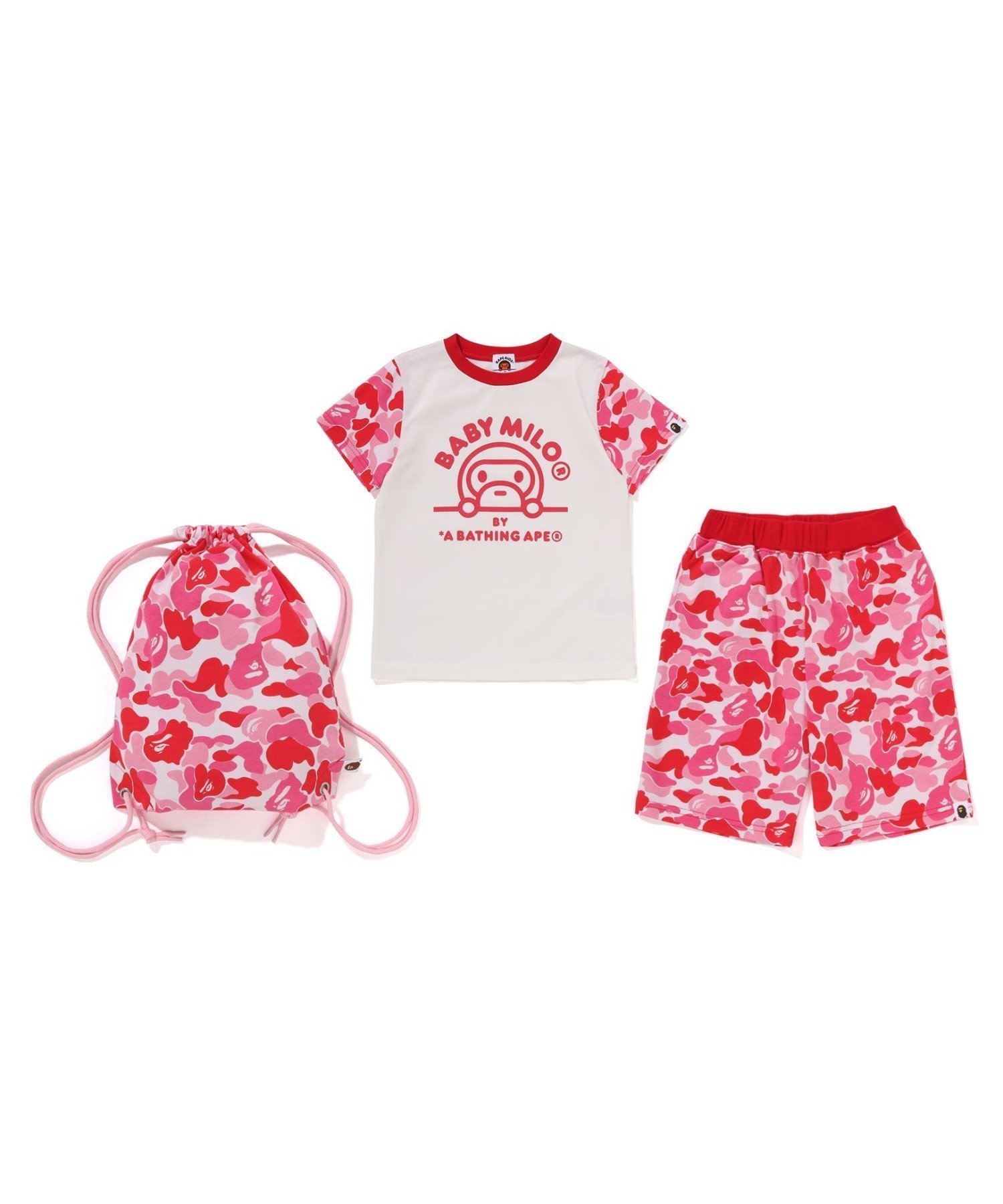 【その他のブランド/Other】のABC CAMO BABY MILO KIDS GIFT SET インテリア・キッズ・メンズ・レディースファッション・服の通販 founy(ファニー) 　ファッション　Fashion　キッズファッション　KIDS　ギフト プレゼント　Gift Present　ショーツ　Shorts　ショート　Short　スリーブ　Sleeve　フィット　Fit　フロント　Front　プリント　Print　ラバー　Rubber　レギュラー　Regular　PINK|ID: prp329100004458101 ipo3291000000031848755