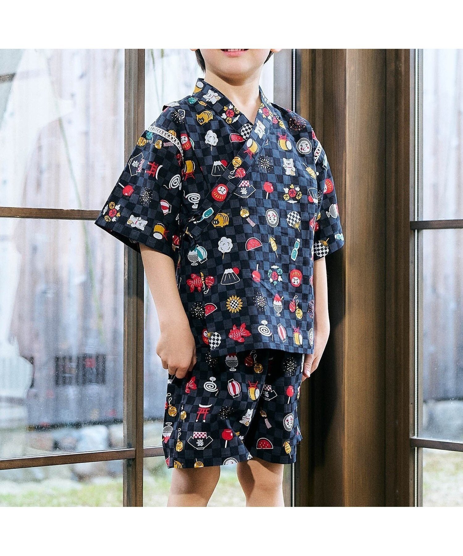 【その他のブランド/Other】の【リンク】アプレのはんなりBOYS甚平 インテリア・キッズ・メンズ・レディースファッション・服の通販 founy(ファニー) 　ファッション　Fashion　キッズファッション　KIDS　おすすめ　Recommend　コレクション　Collection　人気　Popularity　ダークネイビーブルー|ID: prp329100004458131 ipo3291000000031954706