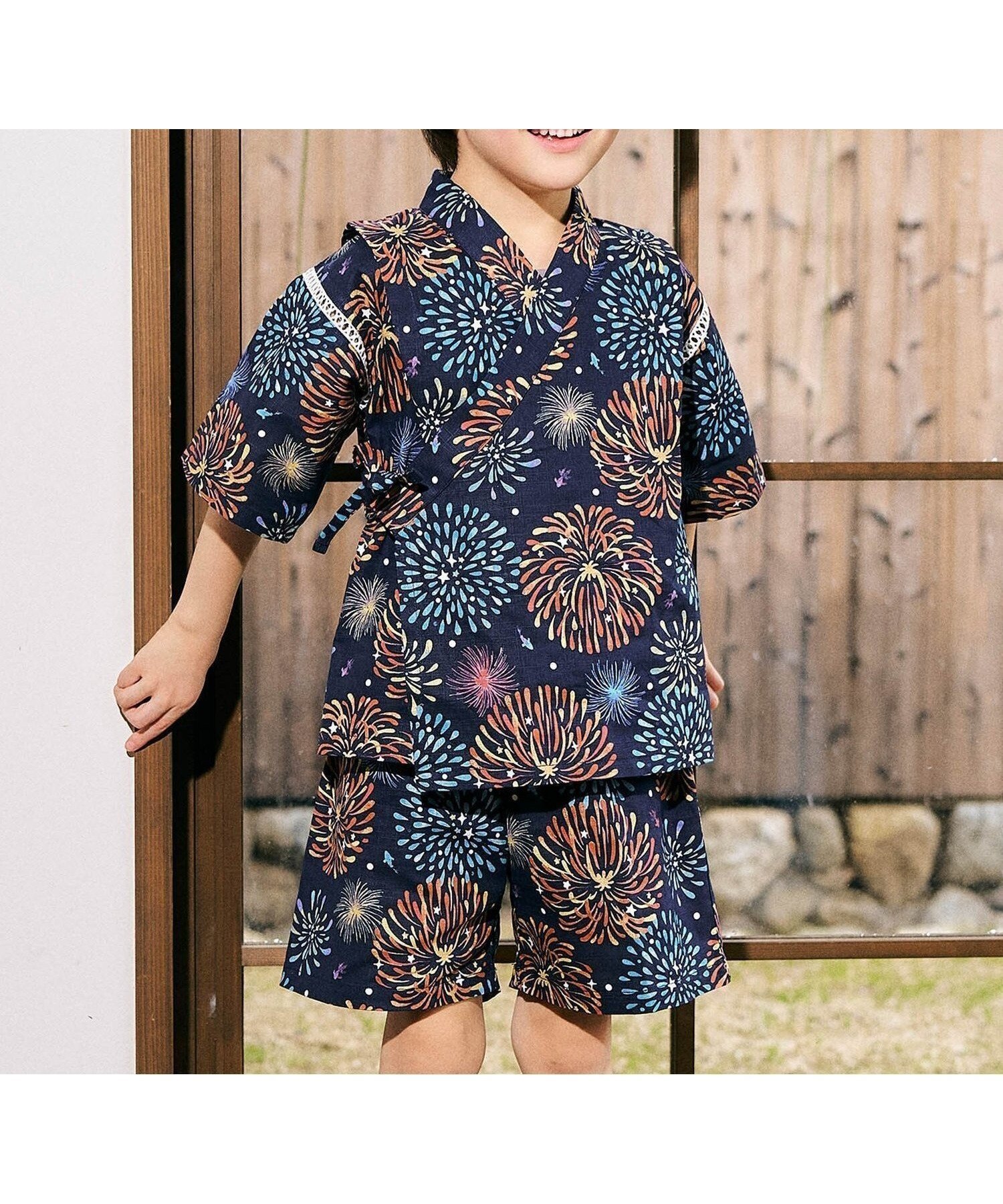 【その他のブランド/Other】の【リンク】アプレのはんなりBOYS甚平 インテリア・キッズ・メンズ・レディースファッション・服の通販 founy(ファニー) 　ファッション　Fashion　キッズファッション　KIDS　おすすめ　Recommend　コレクション　Collection　人気　Popularity　ネイビーブルー|ID: prp329100004458131 ipo3291000000031954709