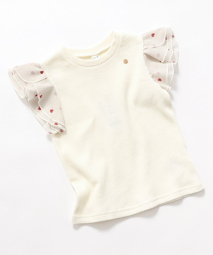 【その他のブランド/Other】のワッフルレース・フリルTシャツ インテリア・キッズ・メンズ・レディースファッション・服の通販 founy(ファニー) https://founy.com/ ファッション Fashion キッズファッション KIDS フリル Frills レース Race ワッフル Waffle 半袖 Short Sleeve |ID: prp329100004458165 ipo3291000000031909547