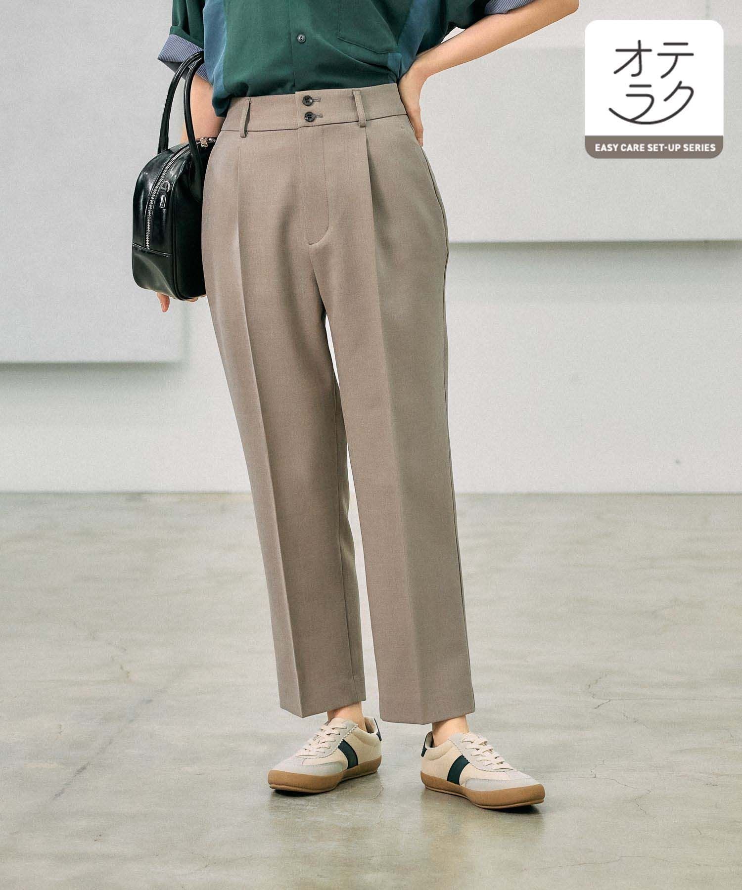 【グローバルワーク/GLOBAL WORK】のお手入れラクラク/SET UPテーパードパンツ/289097 インテリア・キッズ・メンズ・レディースファッション・服の通販 founy(ファニー) 　ファッション　Fashion　レディースファッション　WOMEN　パンツ　Pants　セットアップ　Set Up　センター　Center　楽ちん　Easy　グレージュ54|ID: prp329100004459799 ipo3291000000031994404