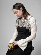 【ラシュッド/LASUD】のパイピングフリルキャミドレス ブラック|ID: prp329100004460262 ipo3291000000031918657