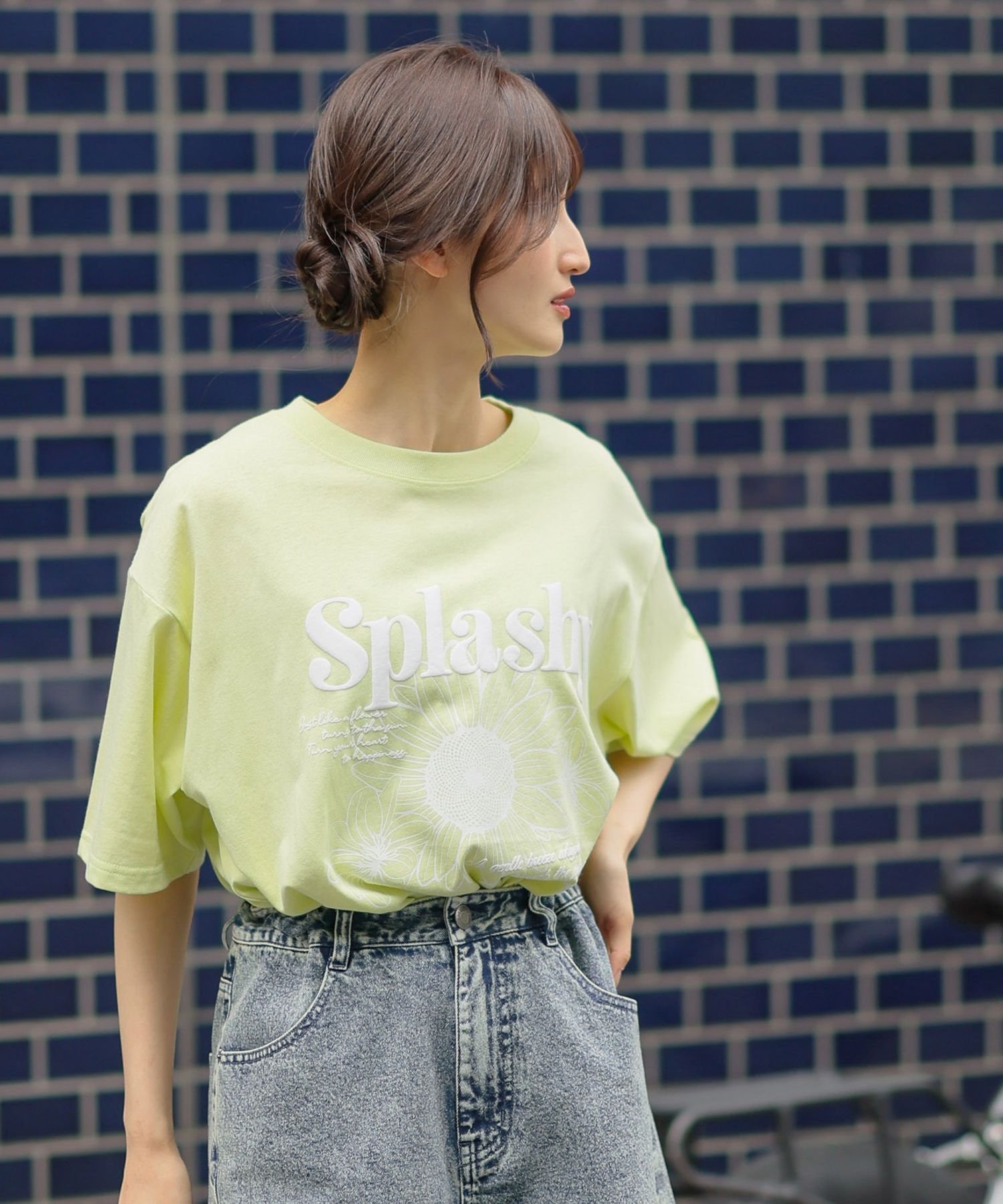 【グローバルワーク/GLOBAL WORK / KIDS】のBIGグラフィックT半袖/AND YUA ANY/301994 インテリア・キッズ・メンズ・レディースファッション・服の通販 founy(ファニー) 　ファッション　Fashion　キッズファッション　Fashion for Kids　グラフィック　Graphic, Graphic Design　コンパクト　Compact, Small Size　今季　This Season, Current Season　チュニック　Tunic, Long Top　デニム　Denim, Jeans Material　フレア　Flare, Flared　ボトム　Bottoms, Lower Wear　半袖　Short Sleeve, Half Sleeve　おすすめ　Recommended / Our Picks　イエロー61|ID: prp329100004461037 ipo3291000000032739114